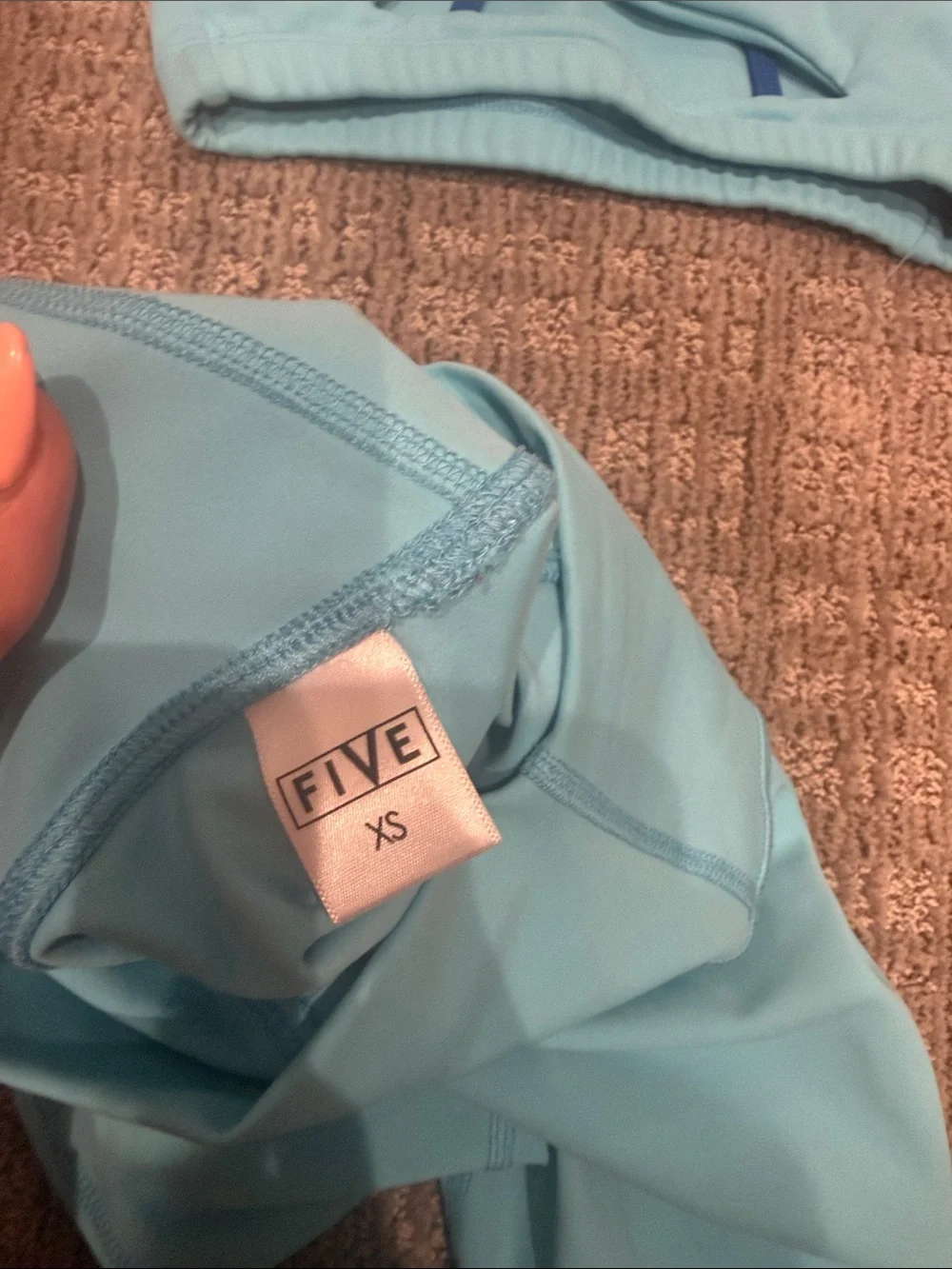Kids Aqua Blue Active Bike Shorts and Strappy Sports Bra dancewear